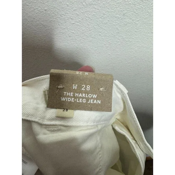 Madewell W28 The Harlow Wide Leg Jean Tile White Cotton Airy Denim Edition NWT - Picture 10 of 14